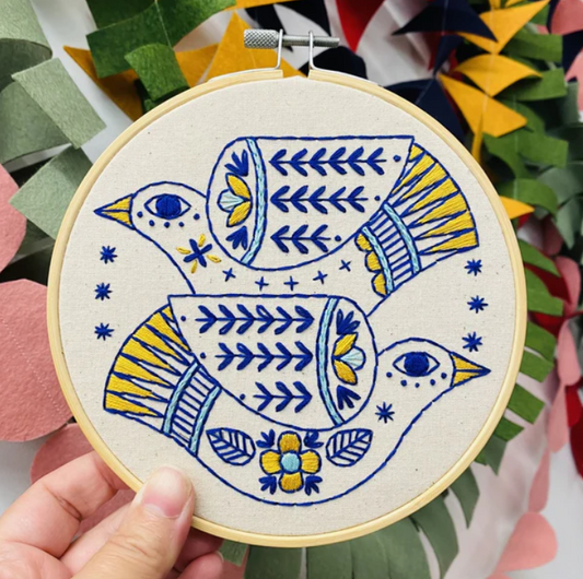 Turtle Doves Embroidery Kit