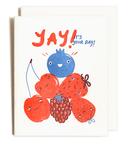 Yay! It's Your Day Letterpress Card