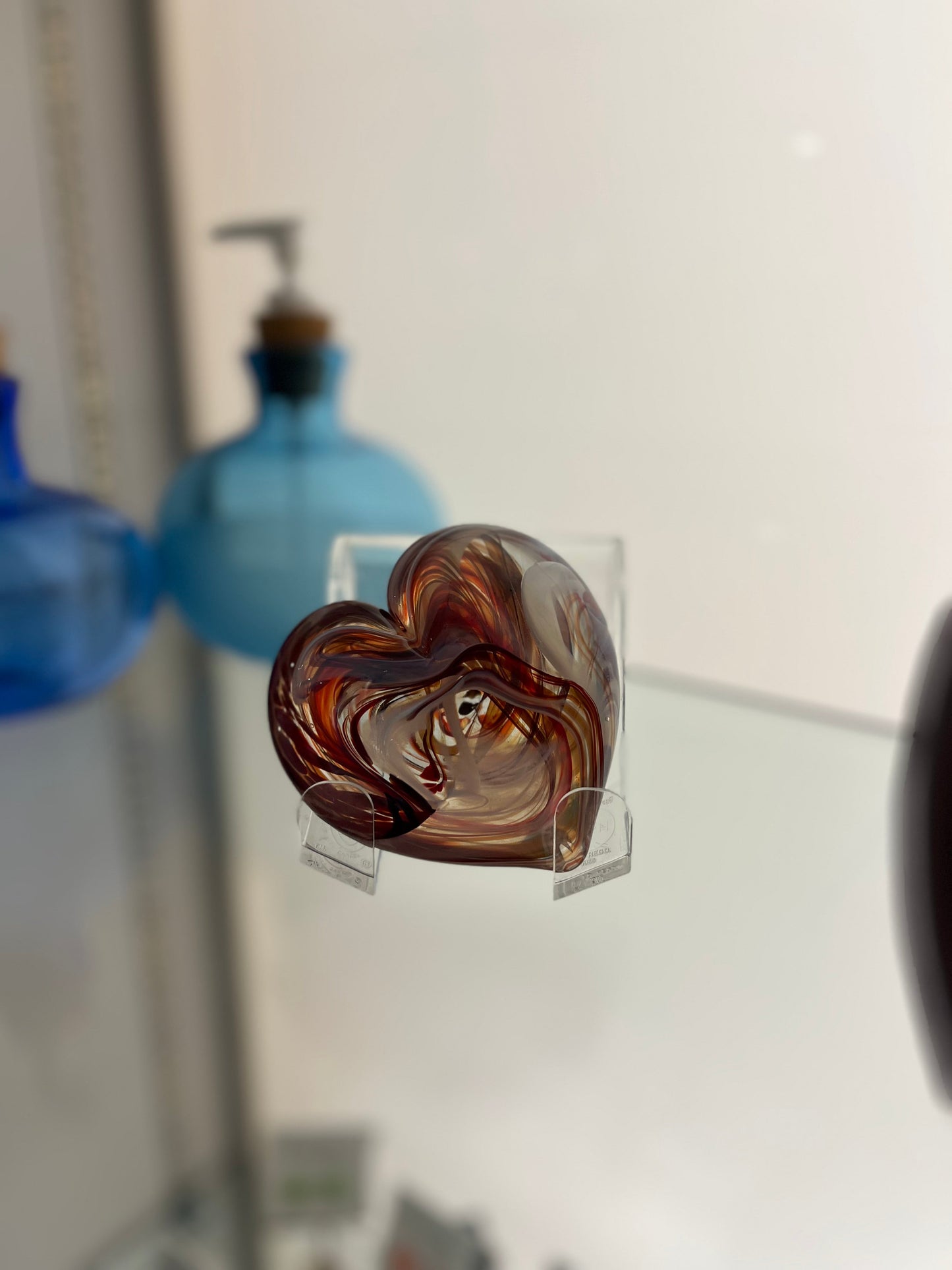 Glass Heart Paperweight
