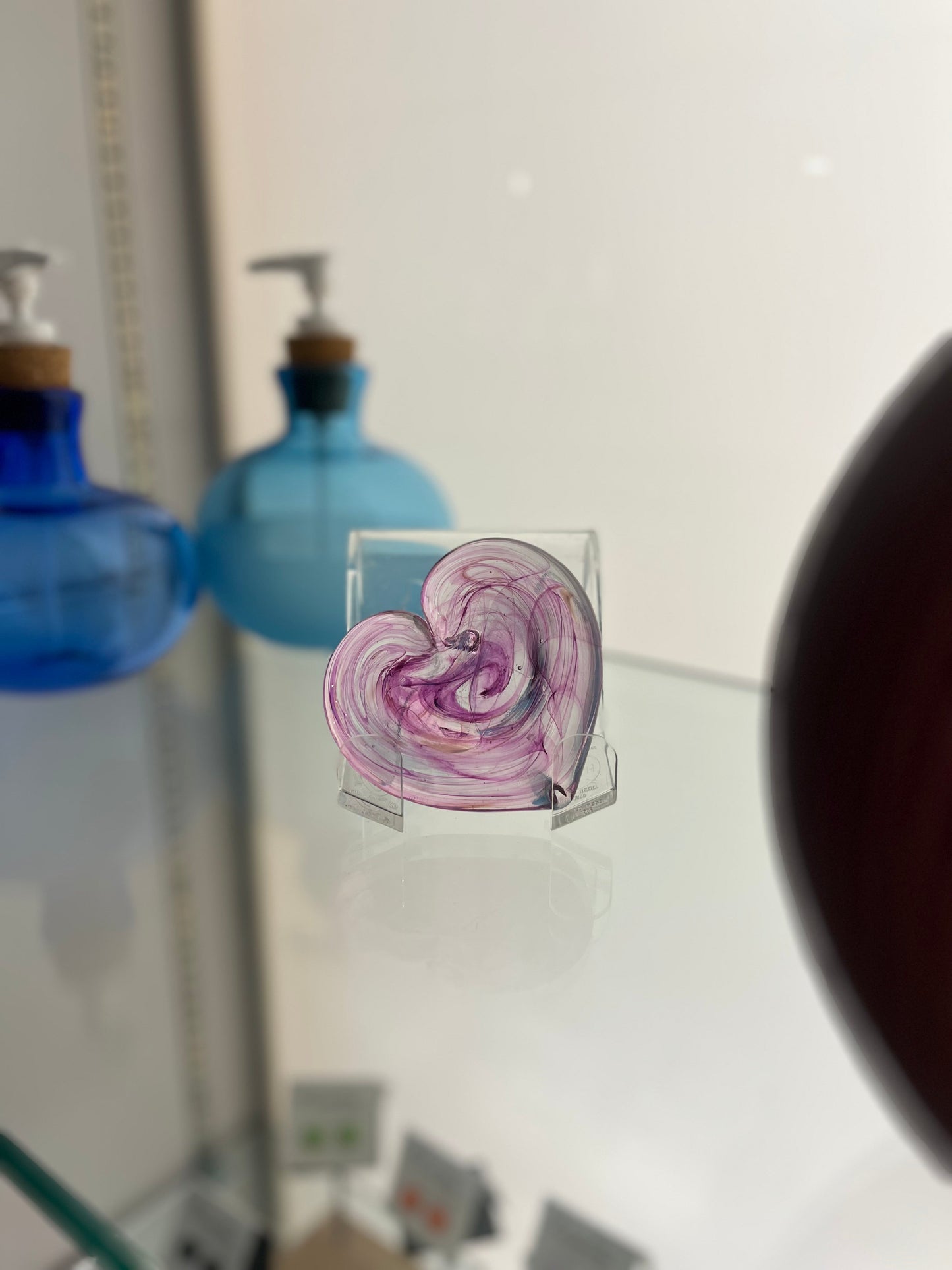 Glass Heart Paperweight