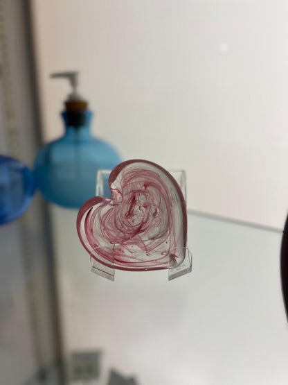 Glass Heart Paperweight
