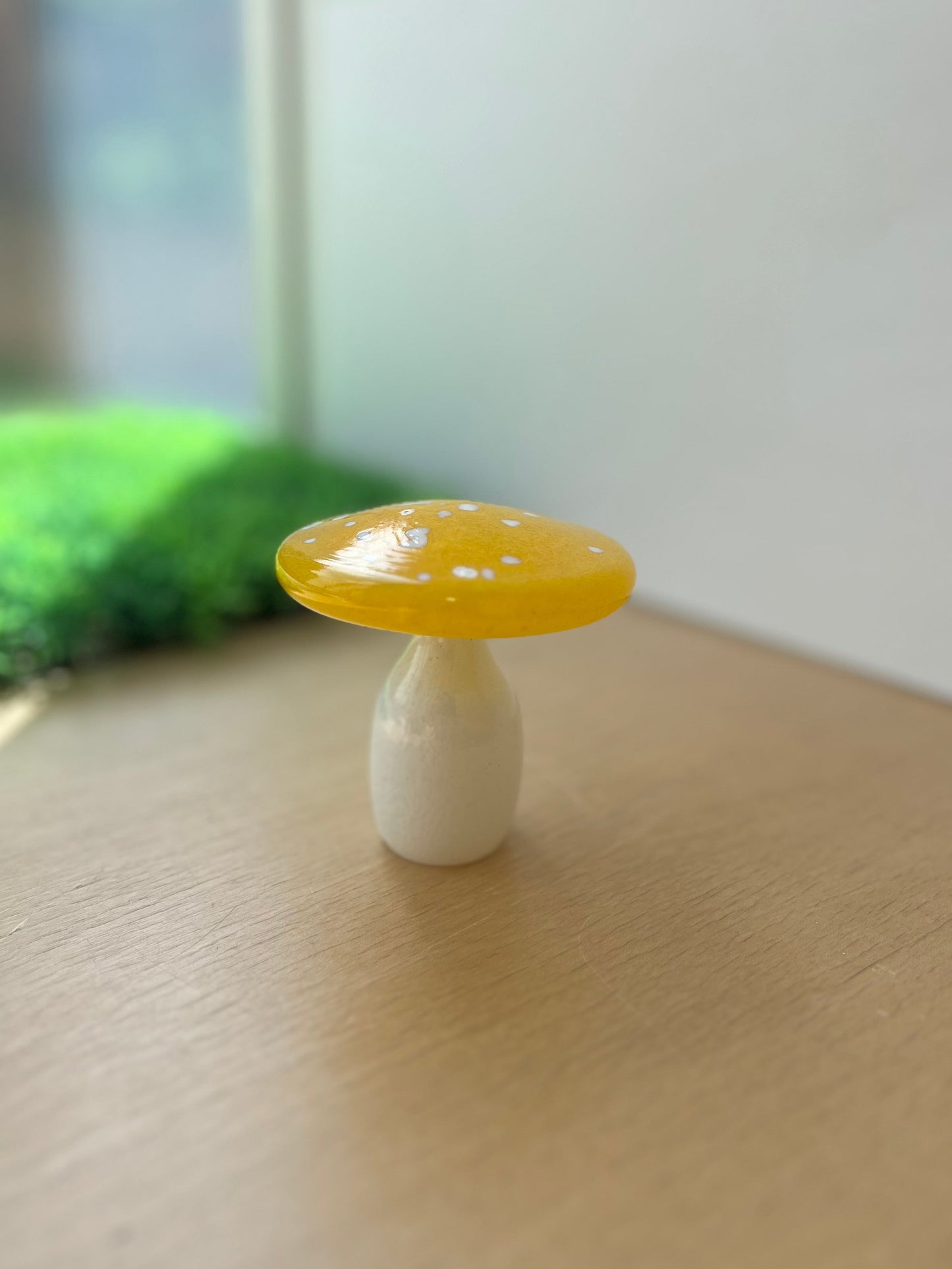 Glass Mushroom Paperweight