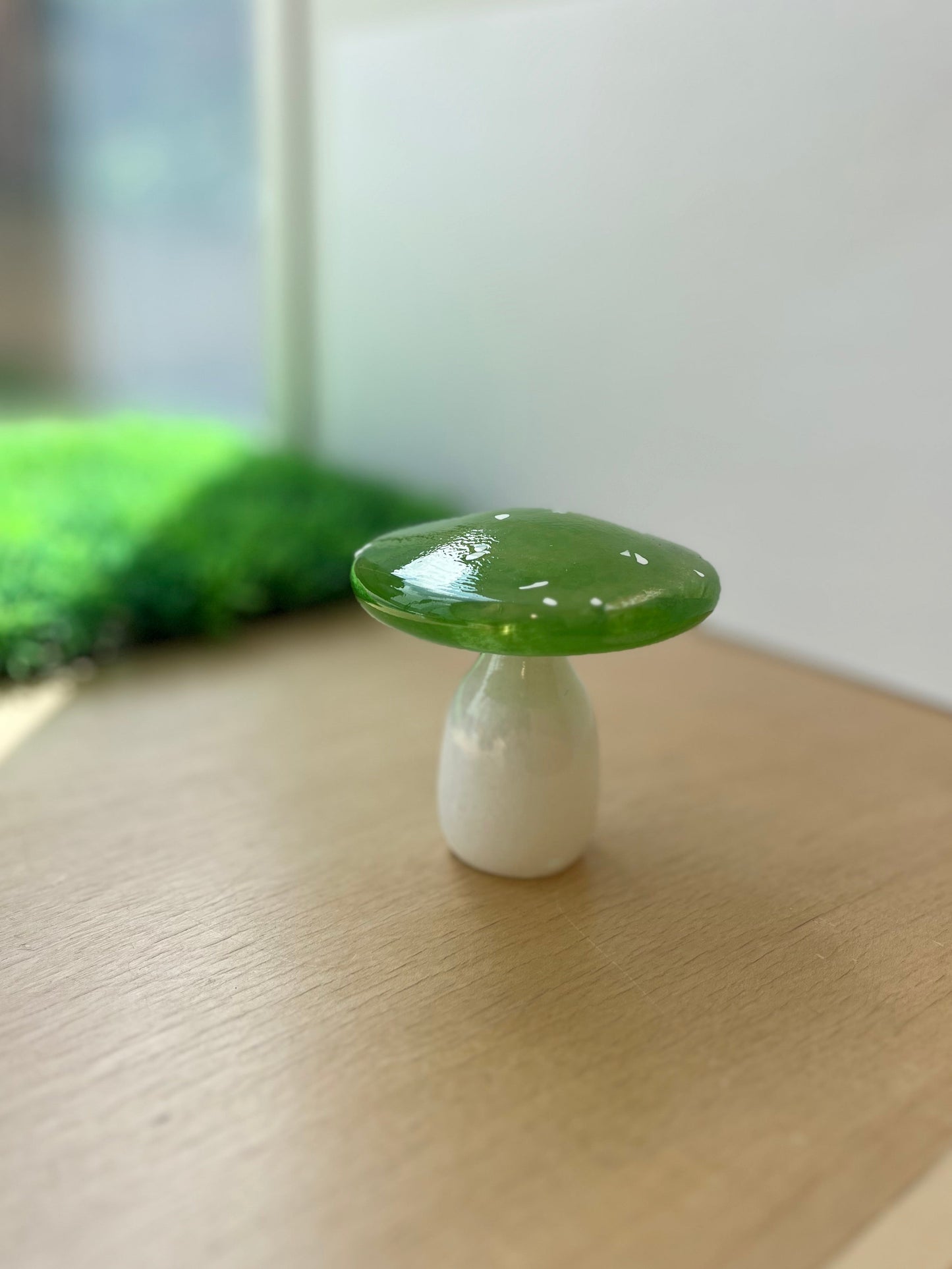 Glass Mushroom Paperweight