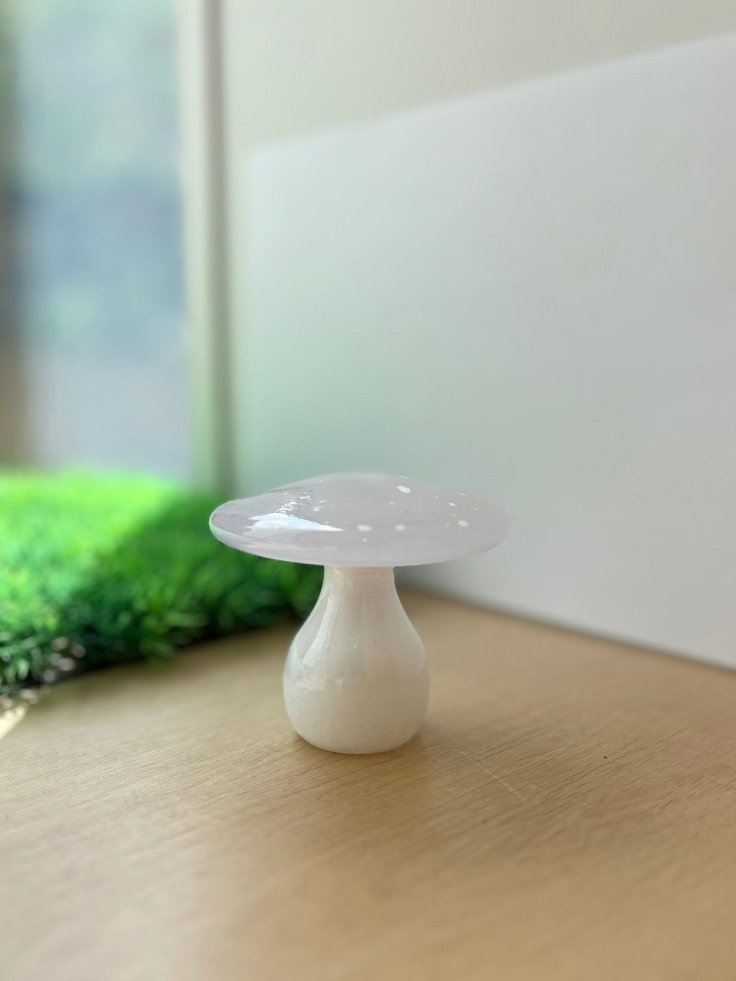 Glass Mushroom Paperweight
