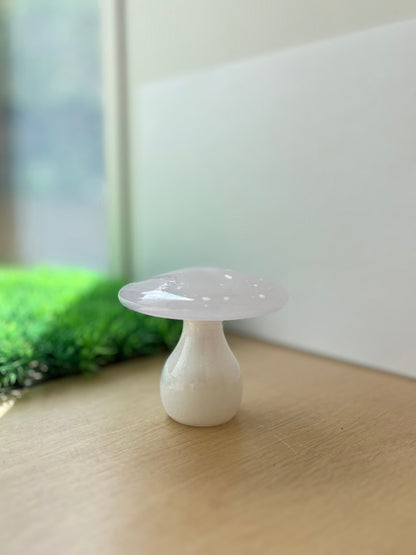 Glass Mushroom Paperweight