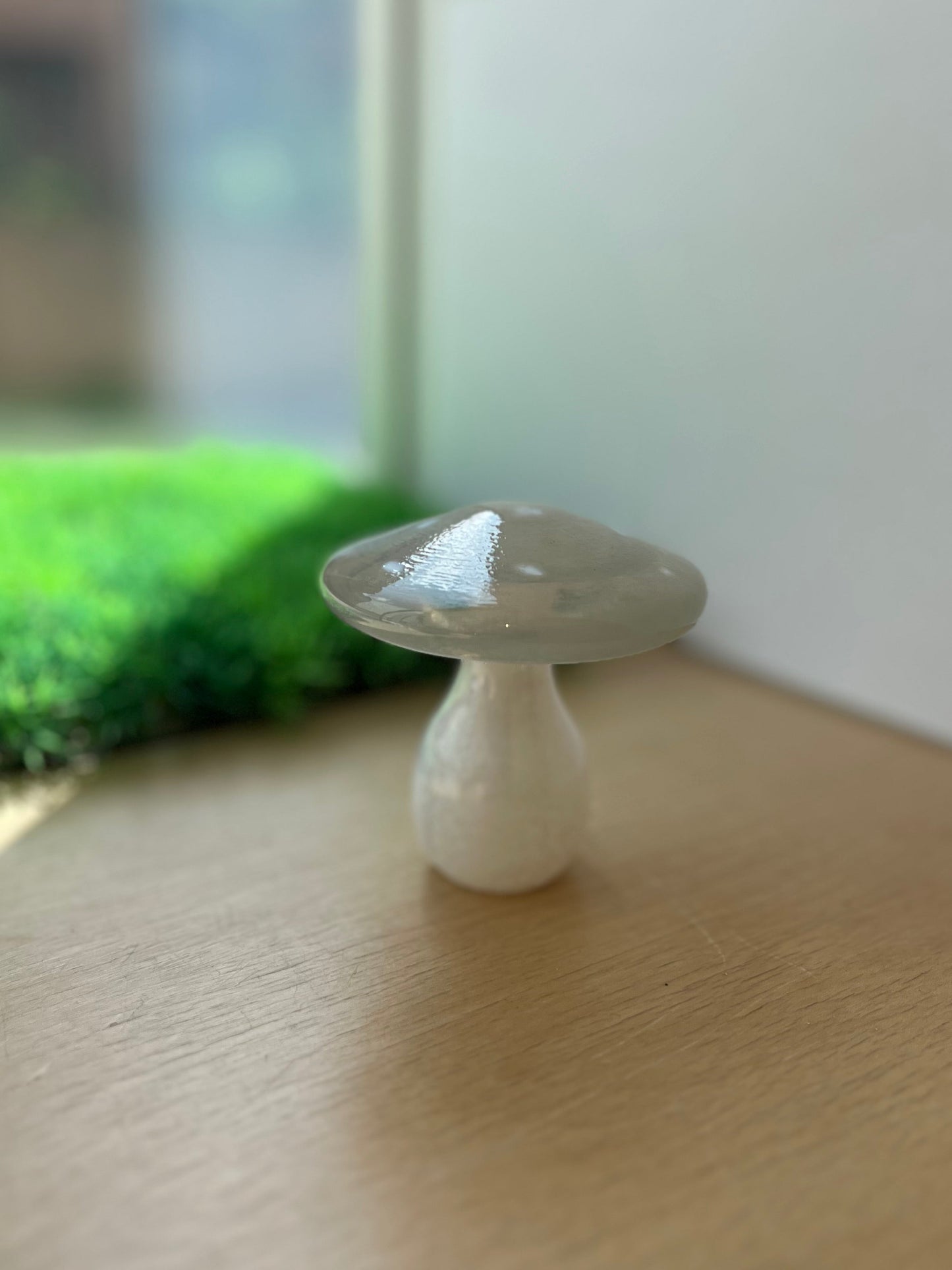 Glass Mushroom Paperweight
