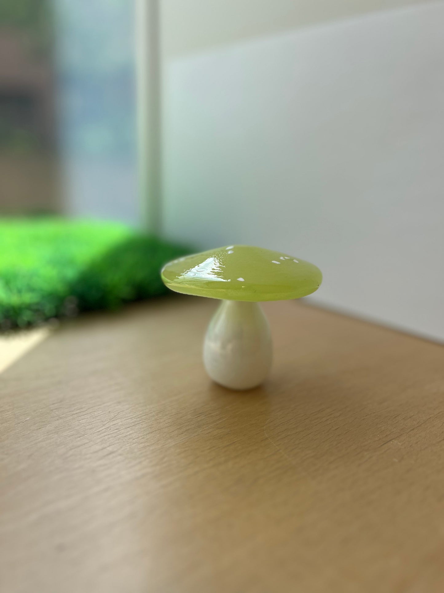 Glass Mushroom Paperweight