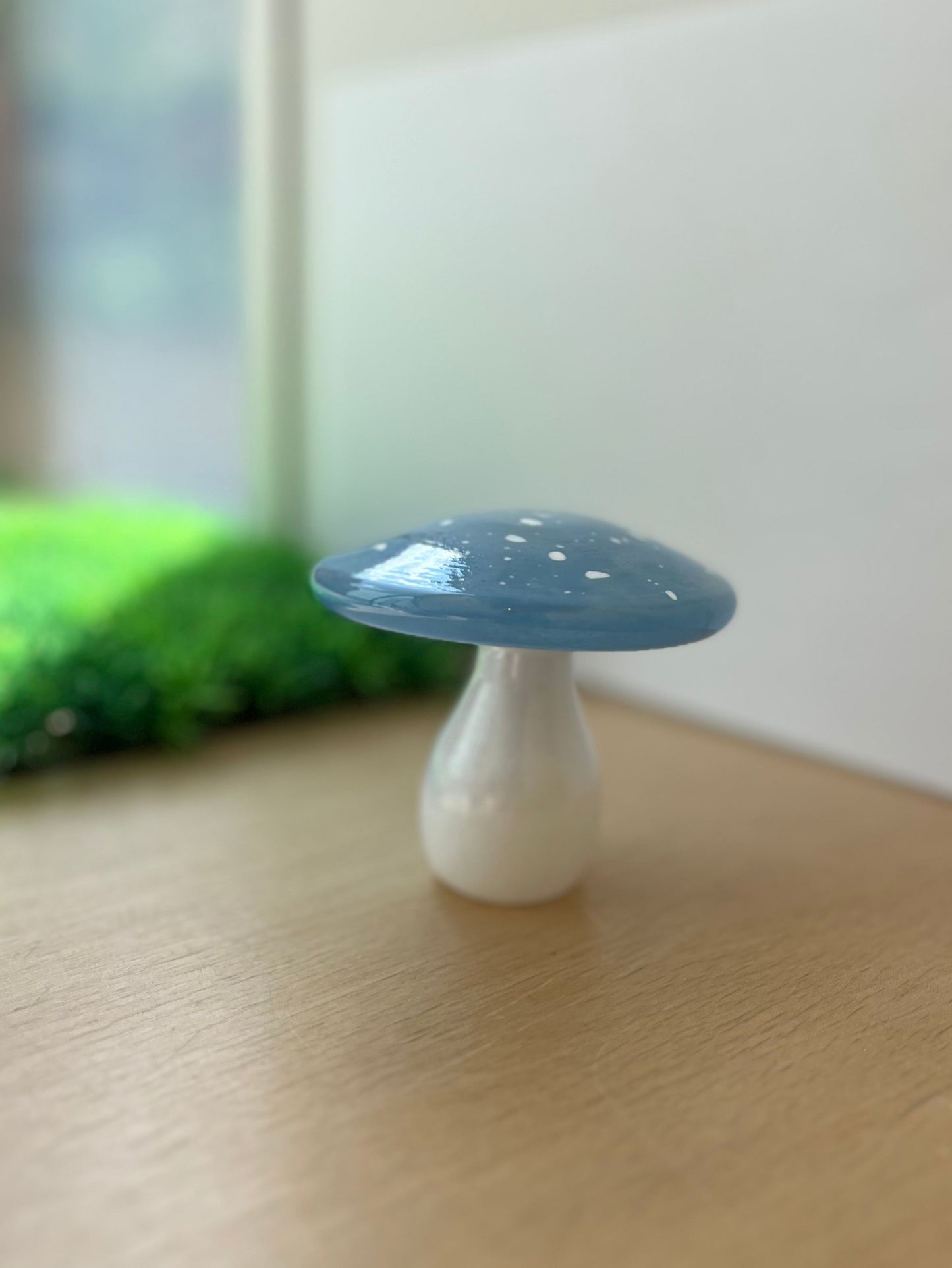 Glass Mushroom Paperweight