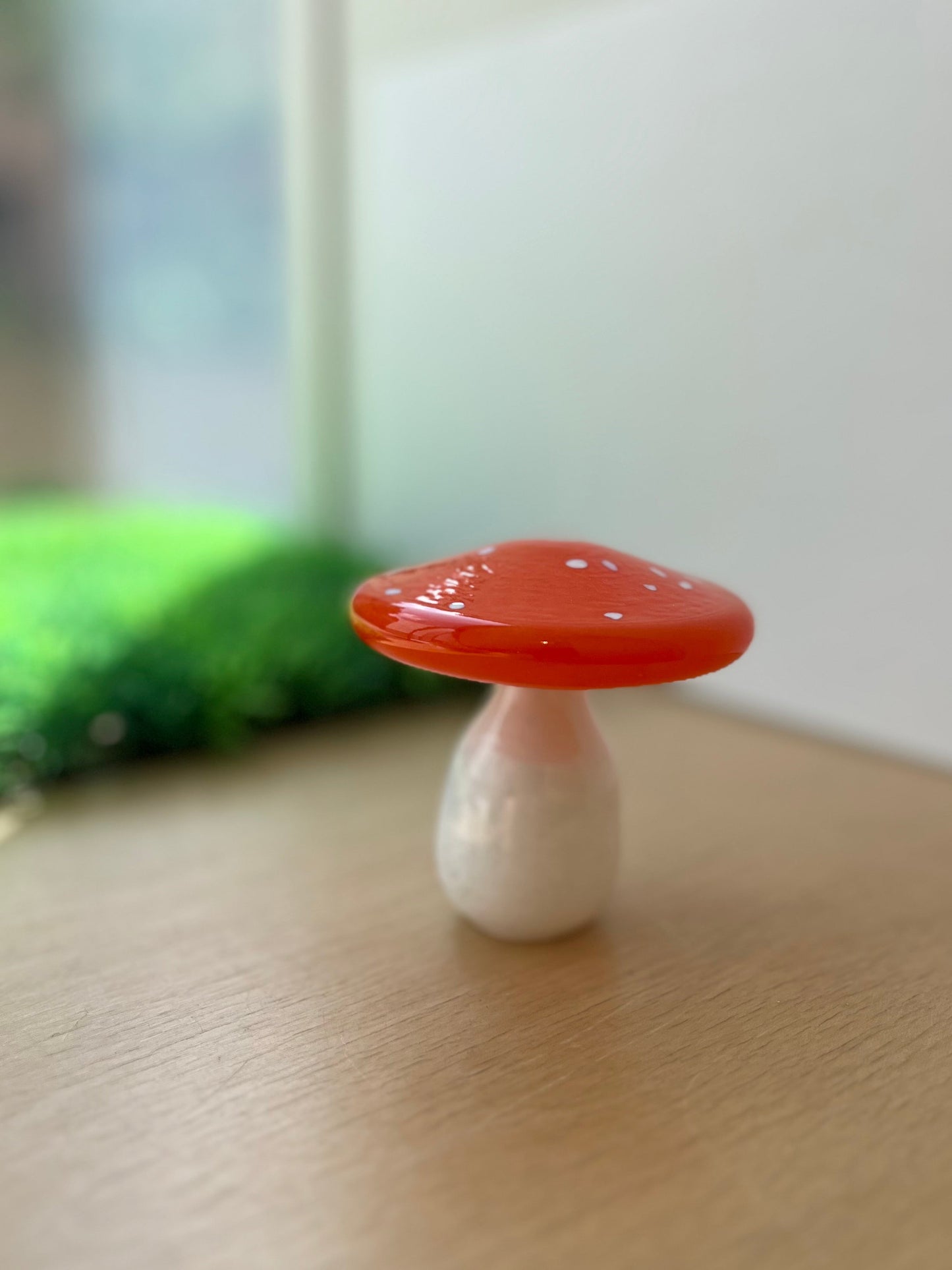 Glass Mushroom Paperweight
