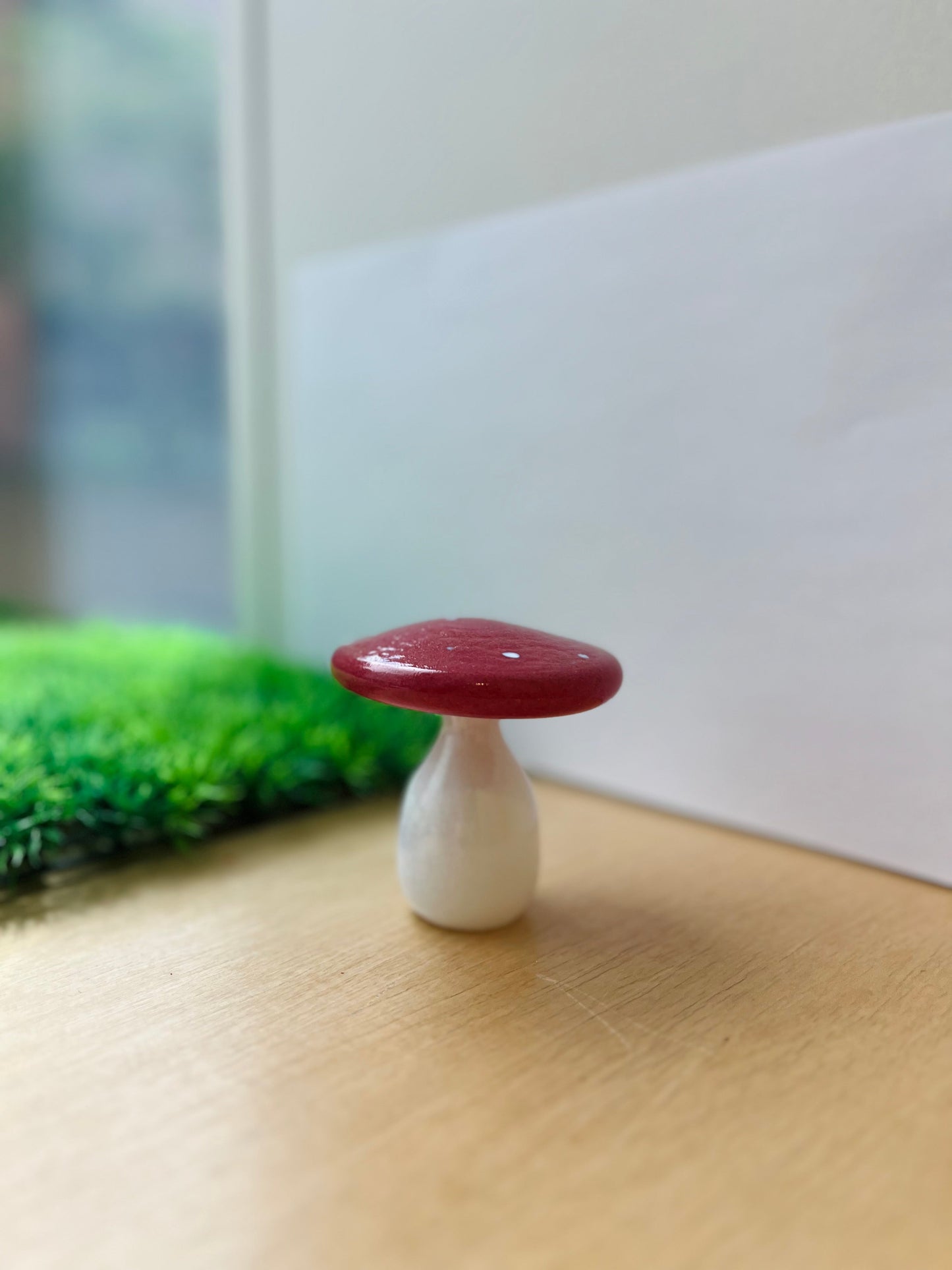 Glass Mushroom Paperweight