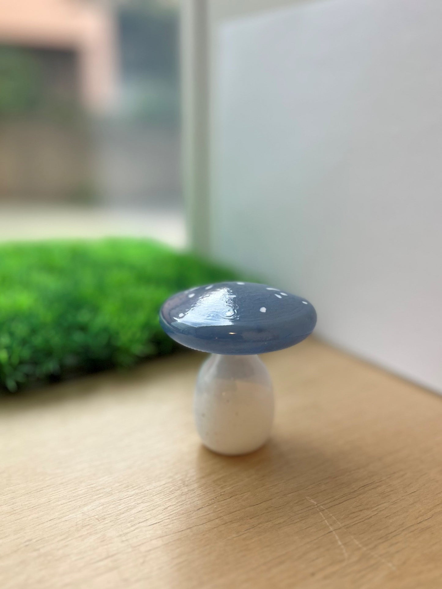 Glass Mushroom Paperweight