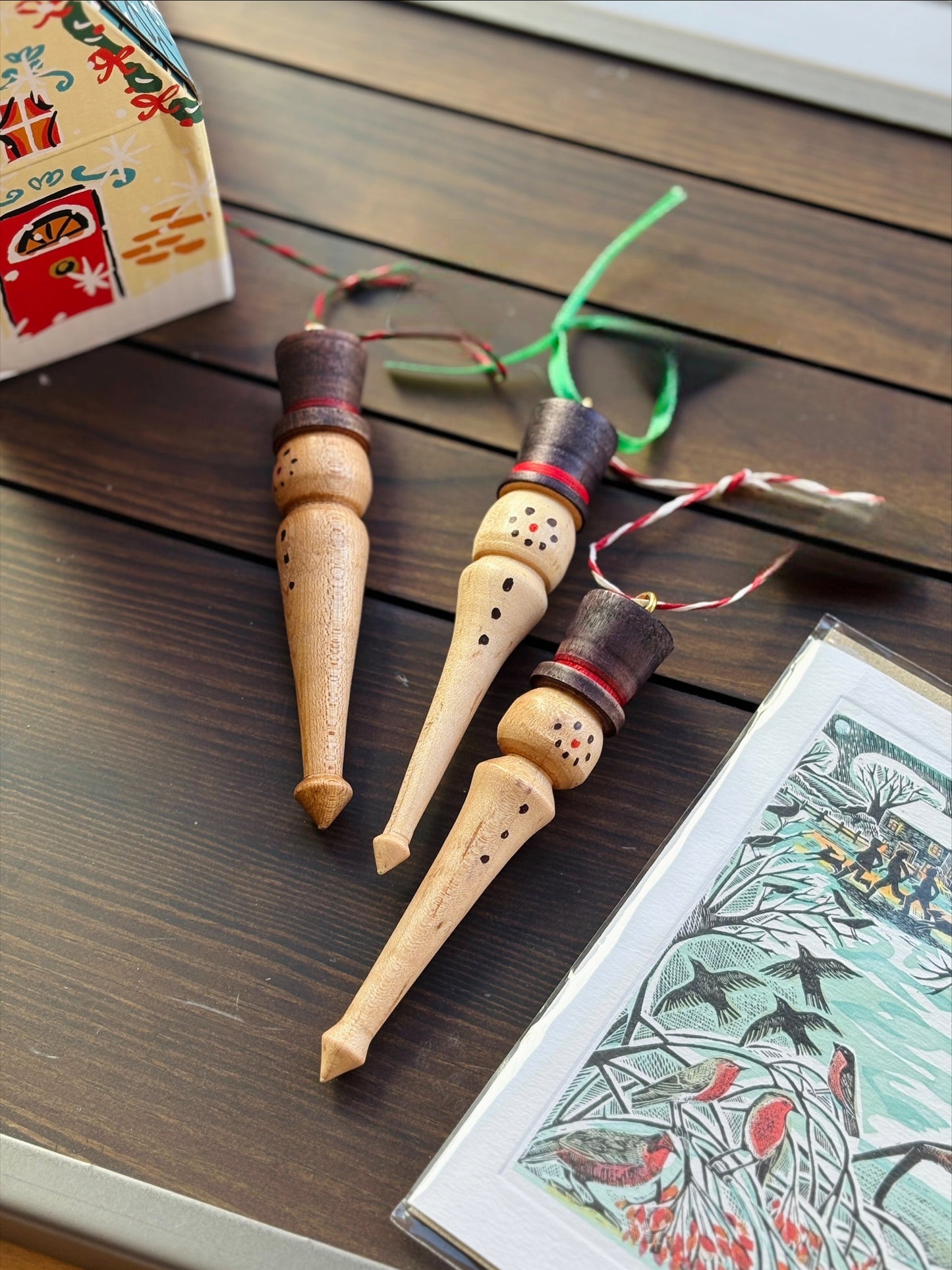 Wooden Icicle Snowman