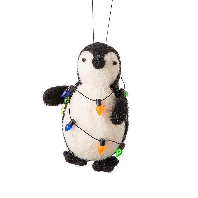 Penguin with Lights Ornament