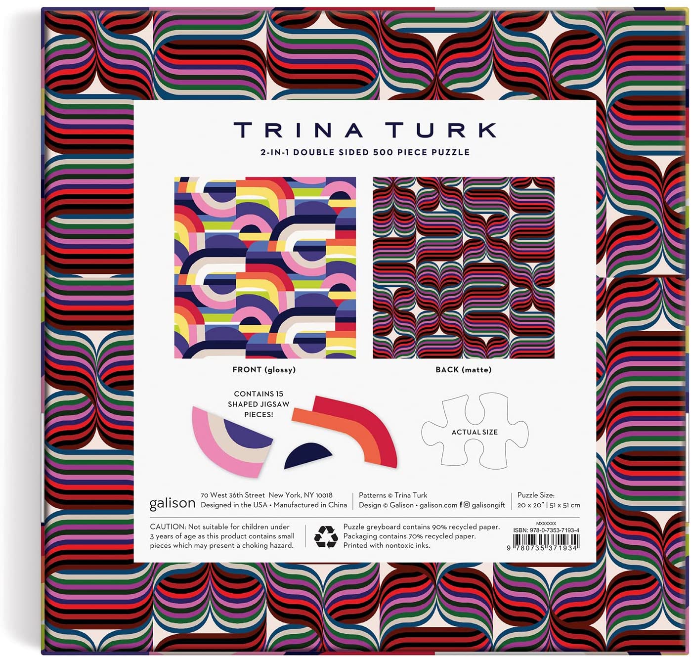 Trina Turk 500 Piece Double Puzzle