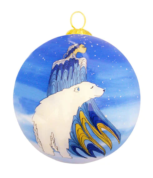 Mother Winter Glass Ornament
