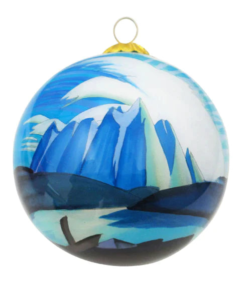 Lake & Mountains Glass Ornament
