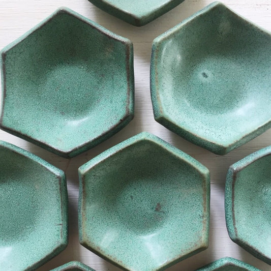Hexagon Mini Dish in Emerald