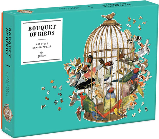 Bouquet of Birds 750 Piece Shaped Puzzle