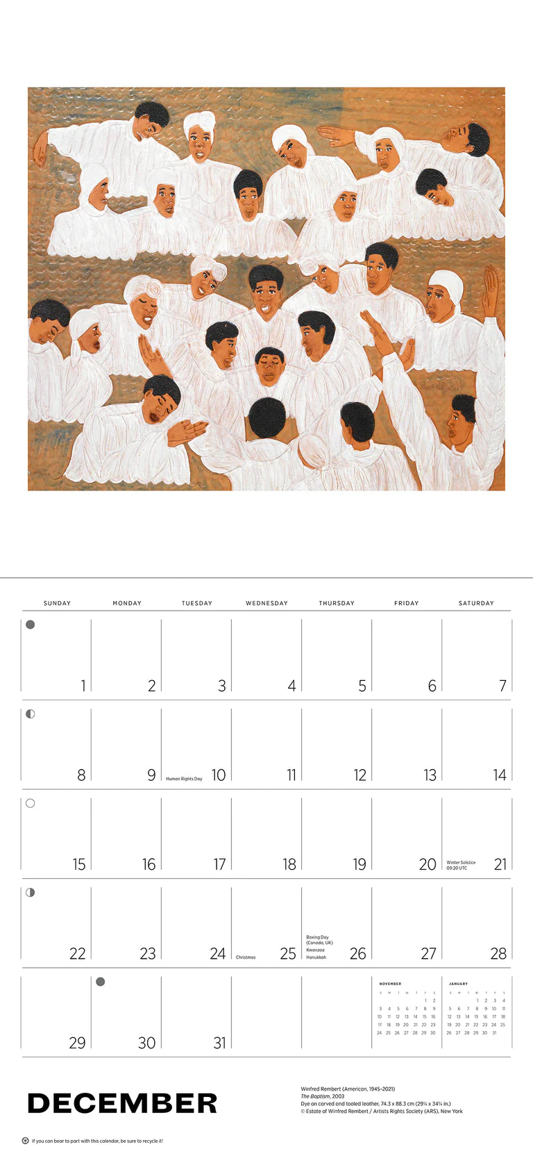 Winfred Rembert 2024 Wall Calendar