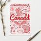 Canada Symbols 6x9 Postcard