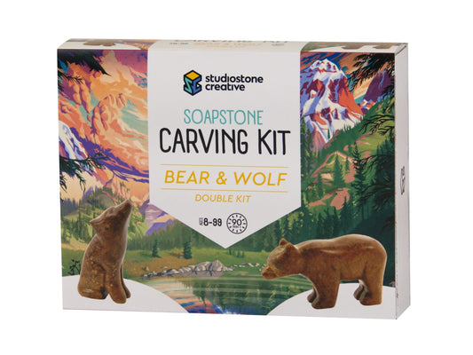 Bear and Wolf Carving Kit