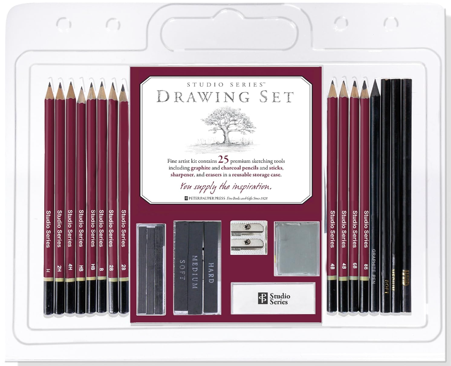 25 Piece Sketch and Drawing Pencil Set