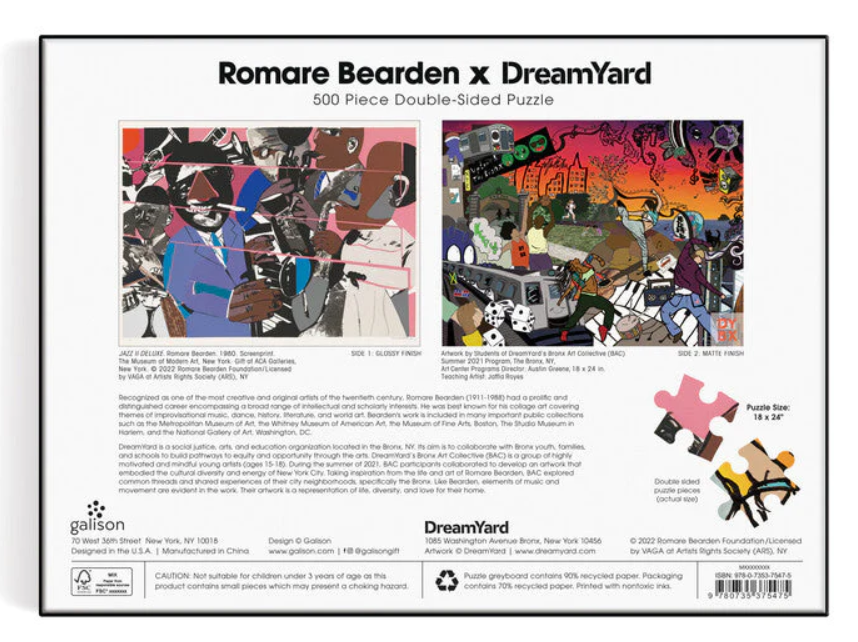 Bearden x Dreamyard 500 Piece Double-sided Puzzle