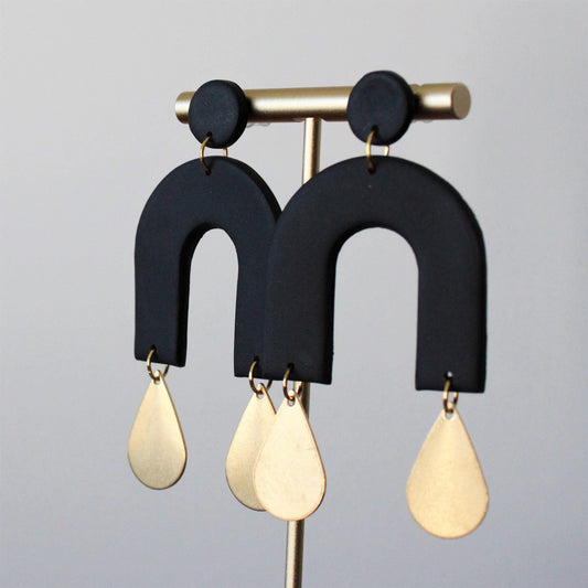 Drop of Gold Arch Earrings by Figg Studio