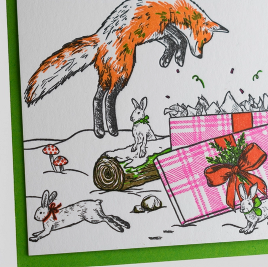 Foxes Christmas Morning Boxed Cards