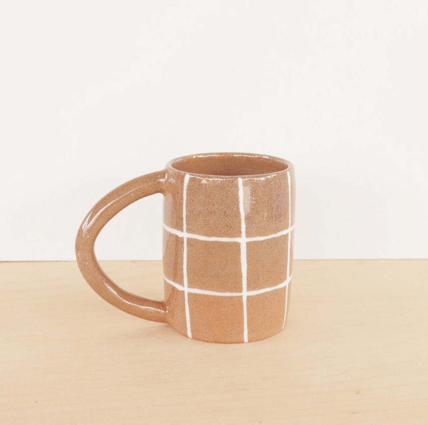 Ceramic Coffee Mug 12oz in Grid