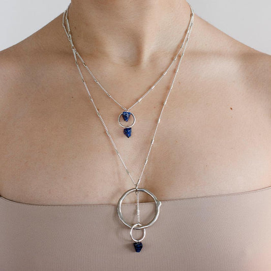 Kena Necklace in Blue and Silver