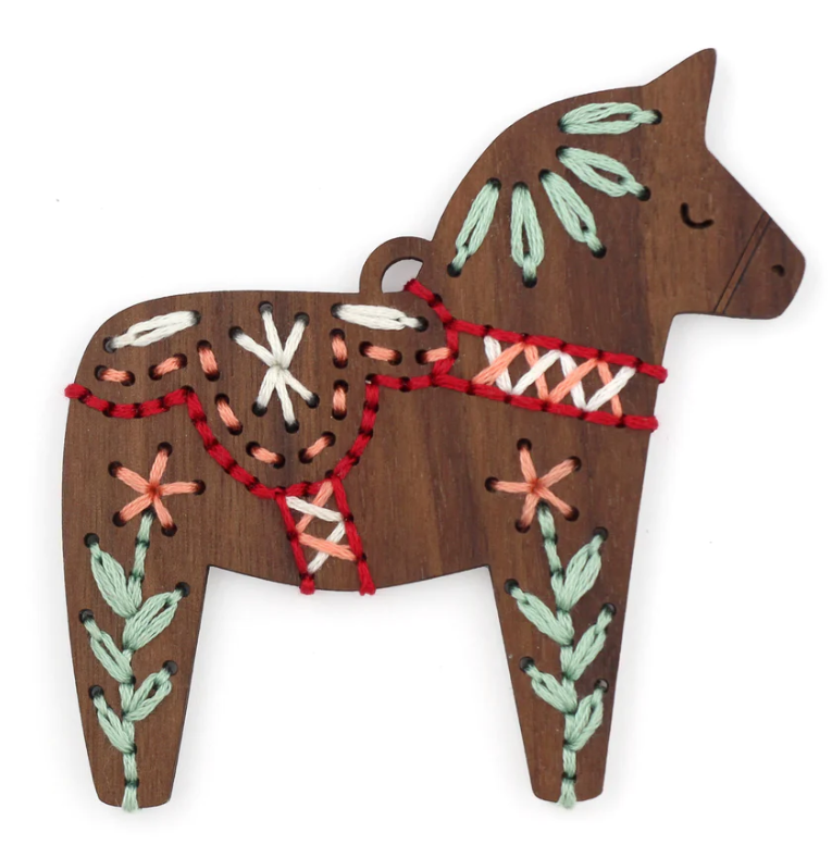 Dala Horse Stitched Ornament Kit