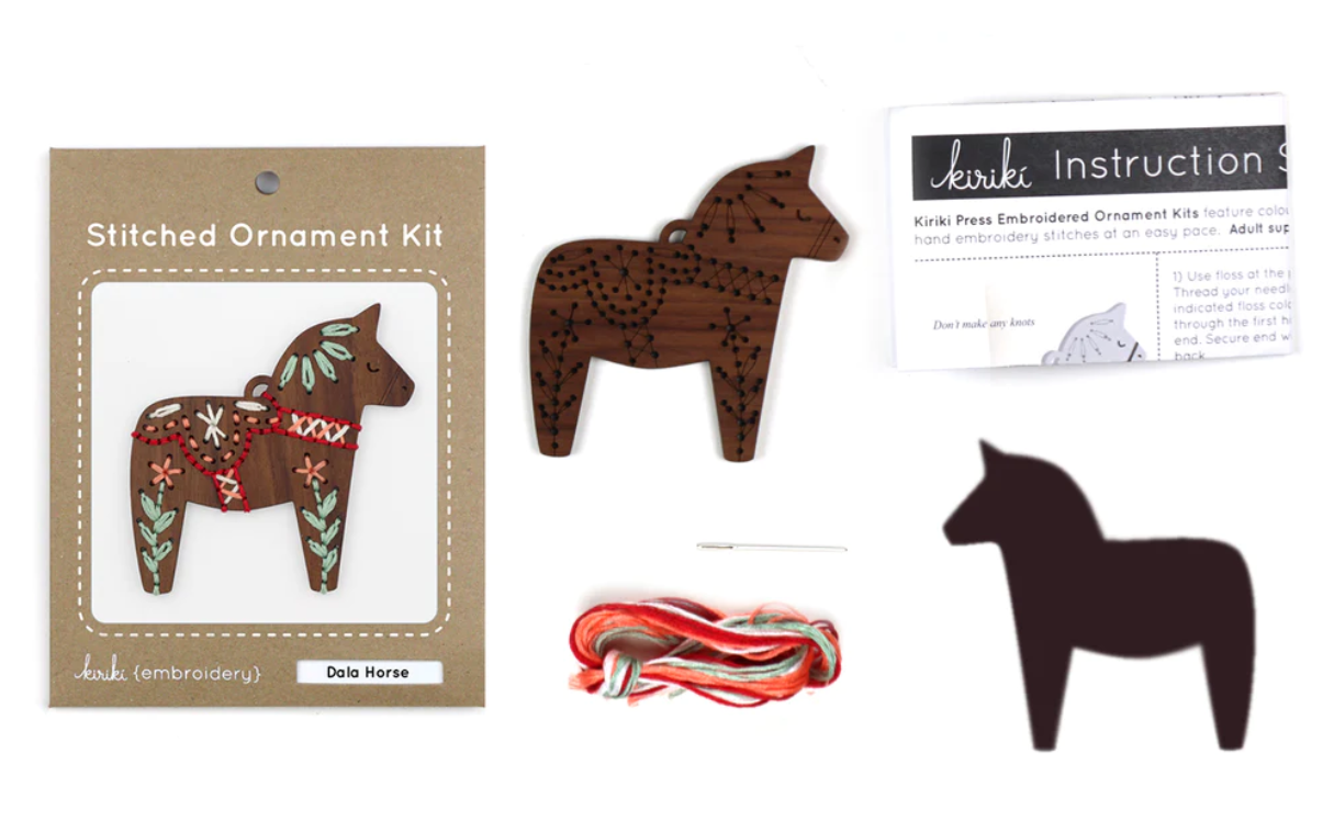 Dala Horse Stitched Ornament Kit