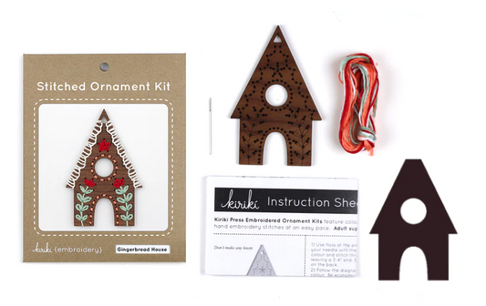 Gingerbread House Stitched Ornament Kit