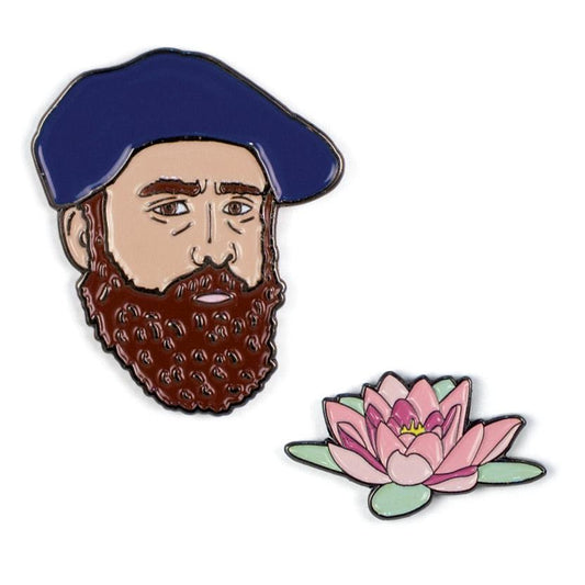 Monet and Water Lily Pin Set