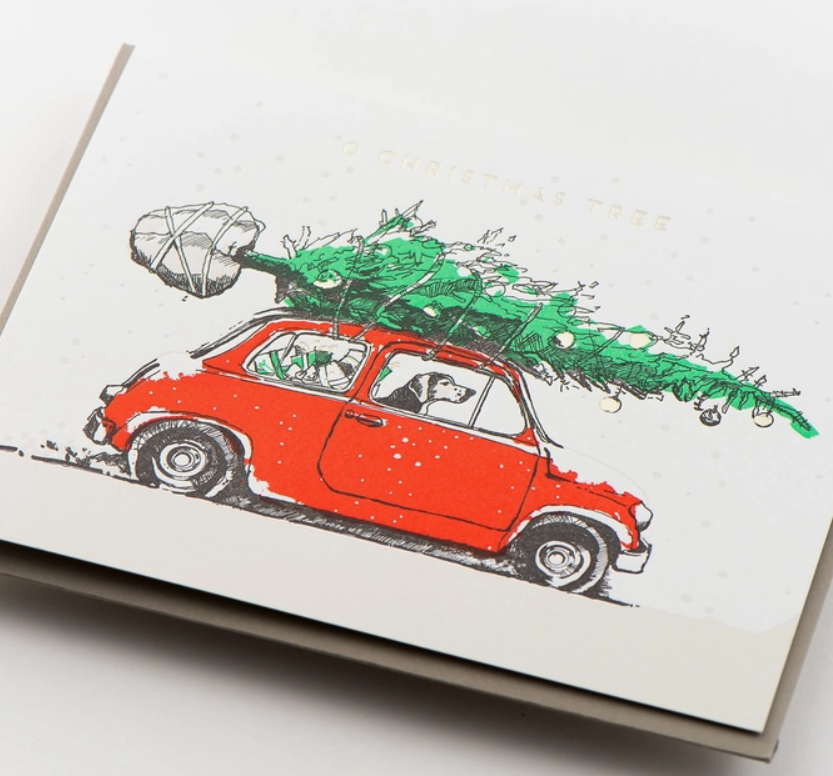 O Christmas Tree Dog Boxed Cards