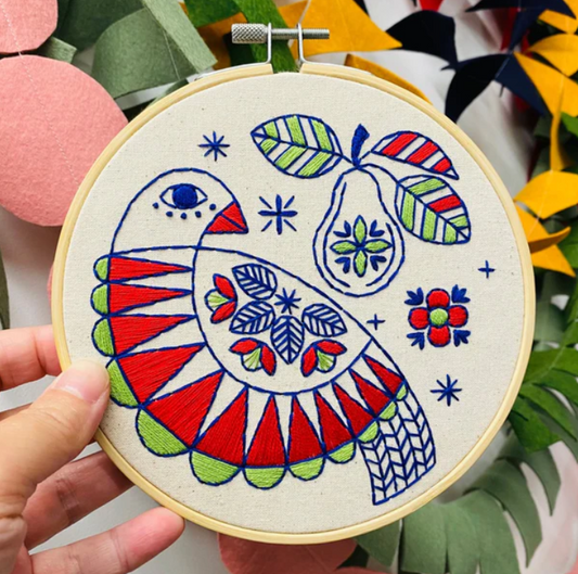 Partridge Embroidery Kit