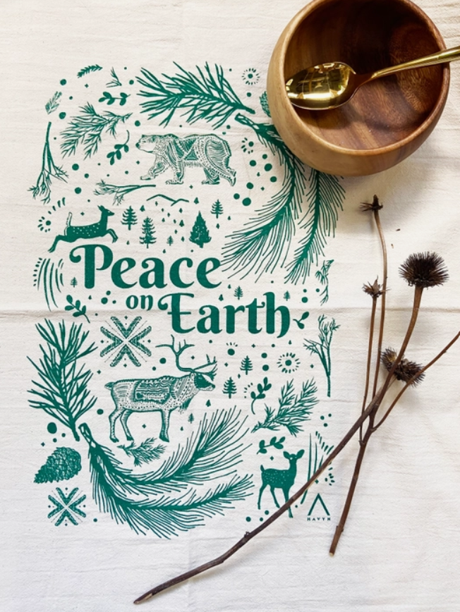 Peace on Earth Tea Towel