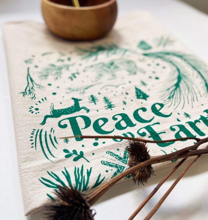 Peace on Earth Tea Towel