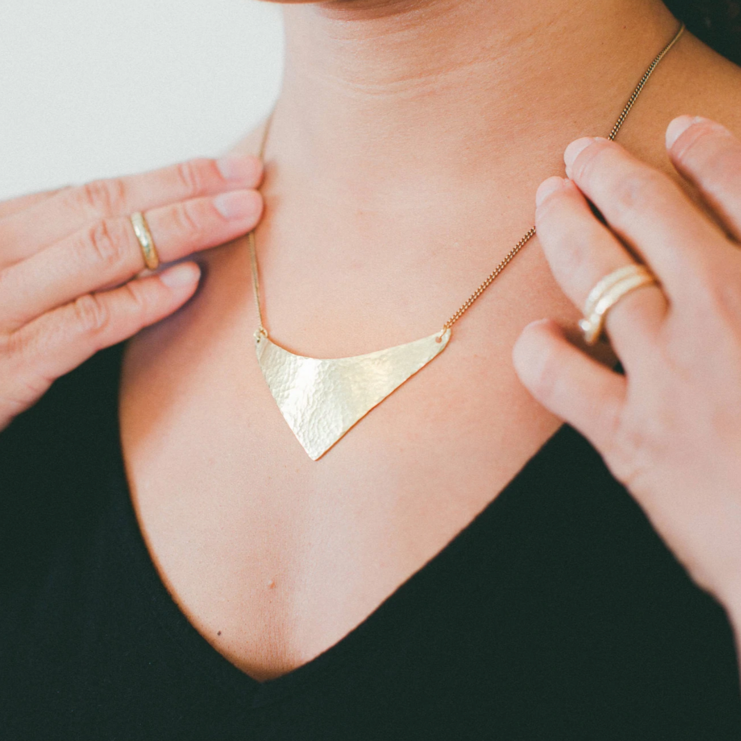 Brass Shield Necklace