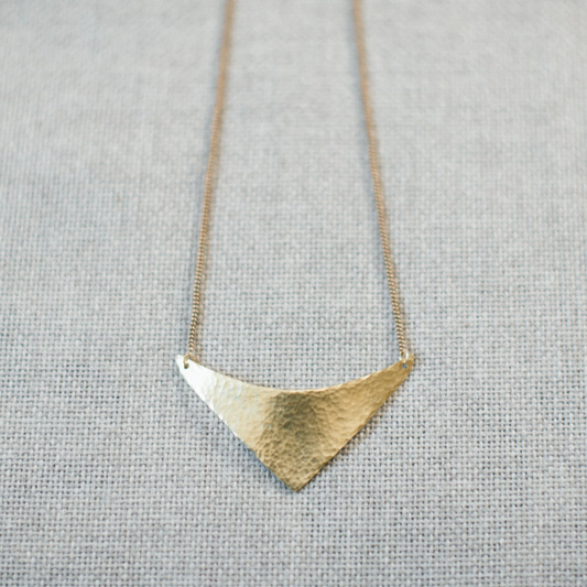 Brass Shield Necklace