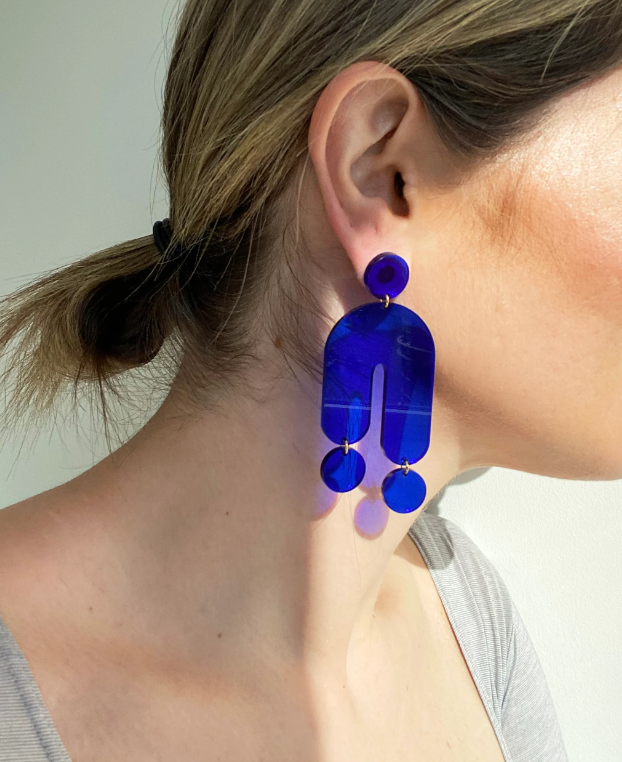 Trip Earrings | Electric Blue