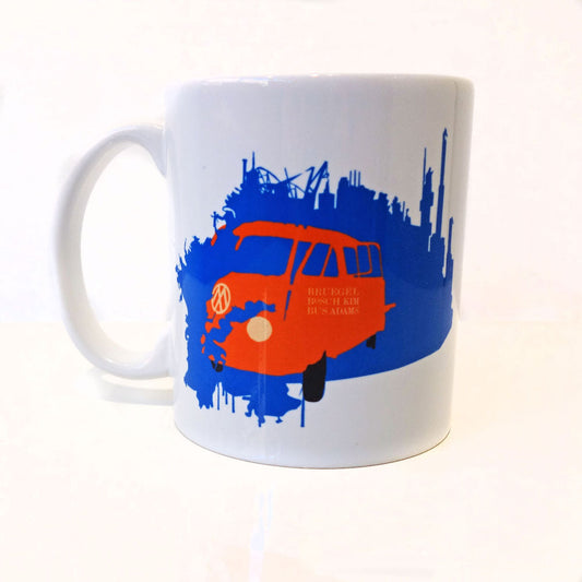 Bruegel-Bosch Bus Orange/ Blue Mug