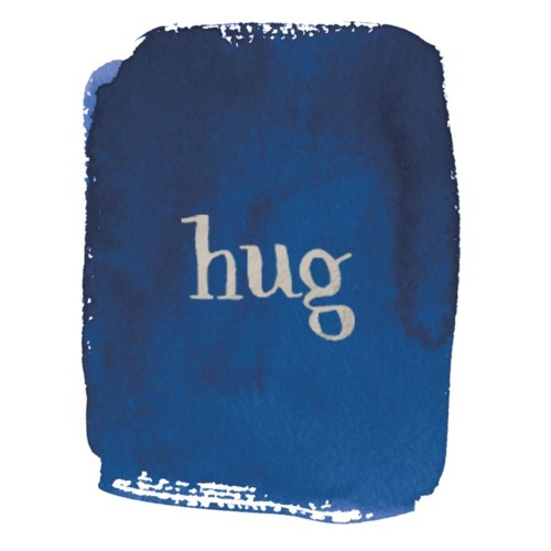 hug card, watercolour card