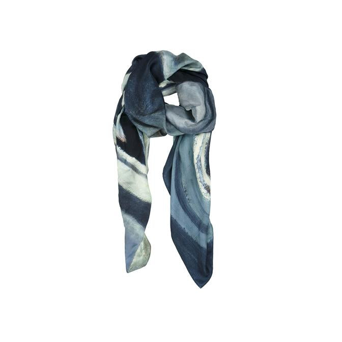lawren harris scarf, harris abstract sketch, abstract sketch, silk scarf, art scarf, blue scarf