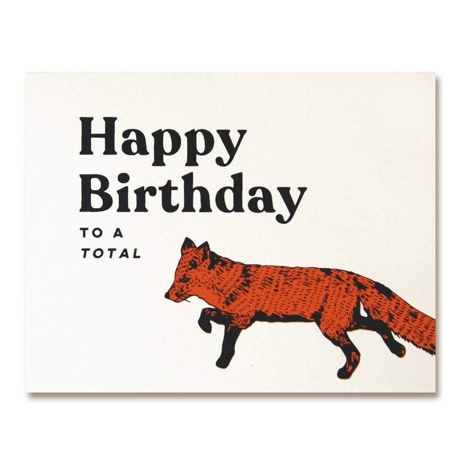 Total Fox Birthday Card