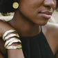 Large Disc Earring in Brass