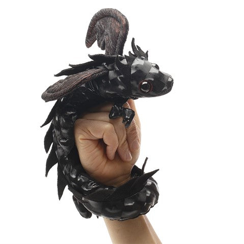 Midnight Dragon Wristlet Puppet