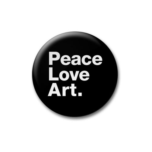 Peace Love Art Button
