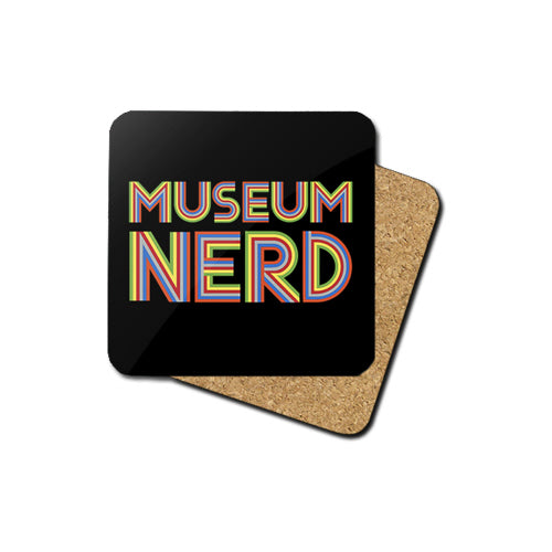 Museum Nerd Coaster Wood 4 pk